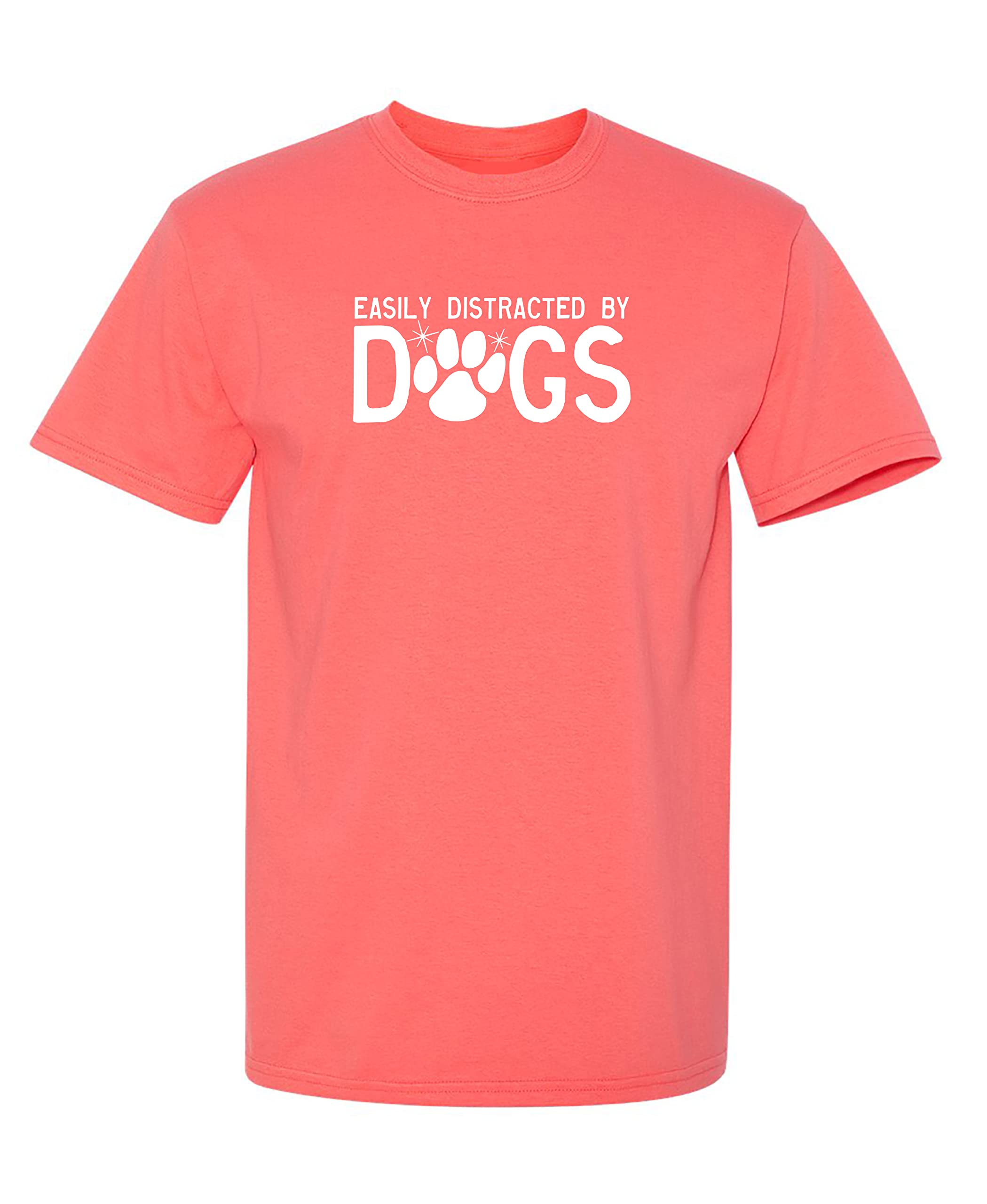Funny Dog Lover T-Shirt - Easily Distracted by Pets & Animals - Best Friend Humor Gift for Dog Owners - Perfect for Casual Wear & Animal Enthusiast Events