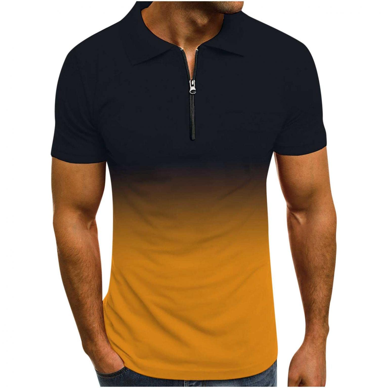 **Men's Polo T-Shirts - Comfortable Henley & Crew Neck Short Sleeve Tees for Casual, Workout & Gym - Breathable Cotton Shirts for Everyday Wear**