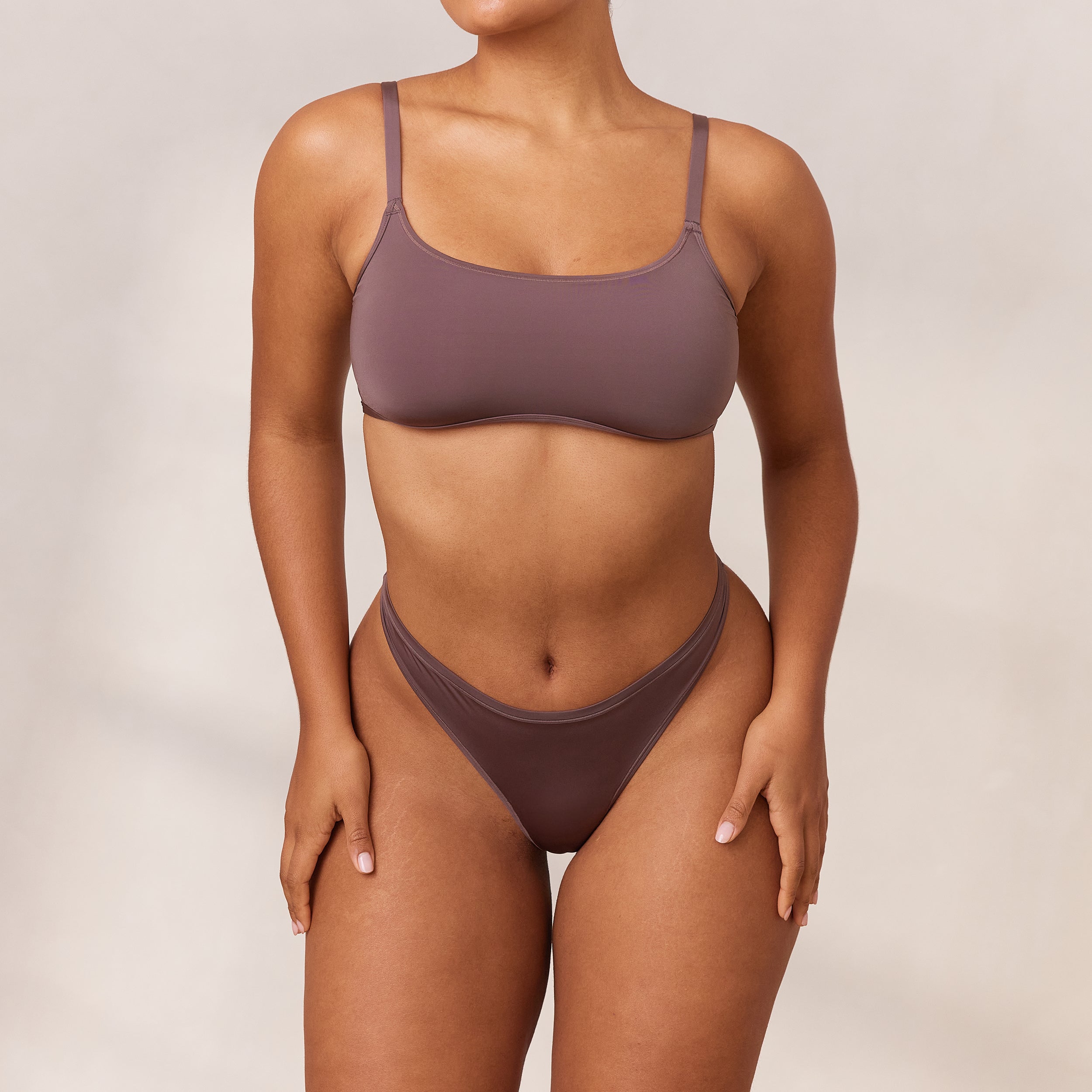 Barely There Bralette - Ultra Soft Wireless Comfort Bra in Damson Color | Perfect for Yoga, Lounge & Everyday Wear