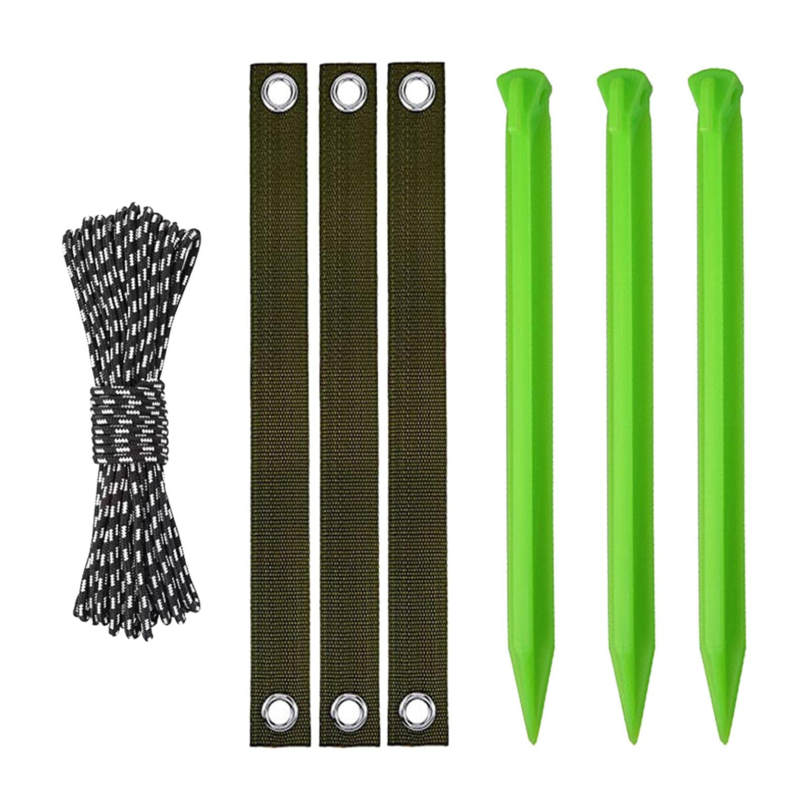 MagiDeal Tree Stake Kit - 10 Pack Green Plant Support Stakes for Outdoor Gardening, Backyard Trees & Young Plants | Heavy Duty Anchoring Stakes for Secure Growth - Perfect for Landscaping, Vineyards & Garden Beds