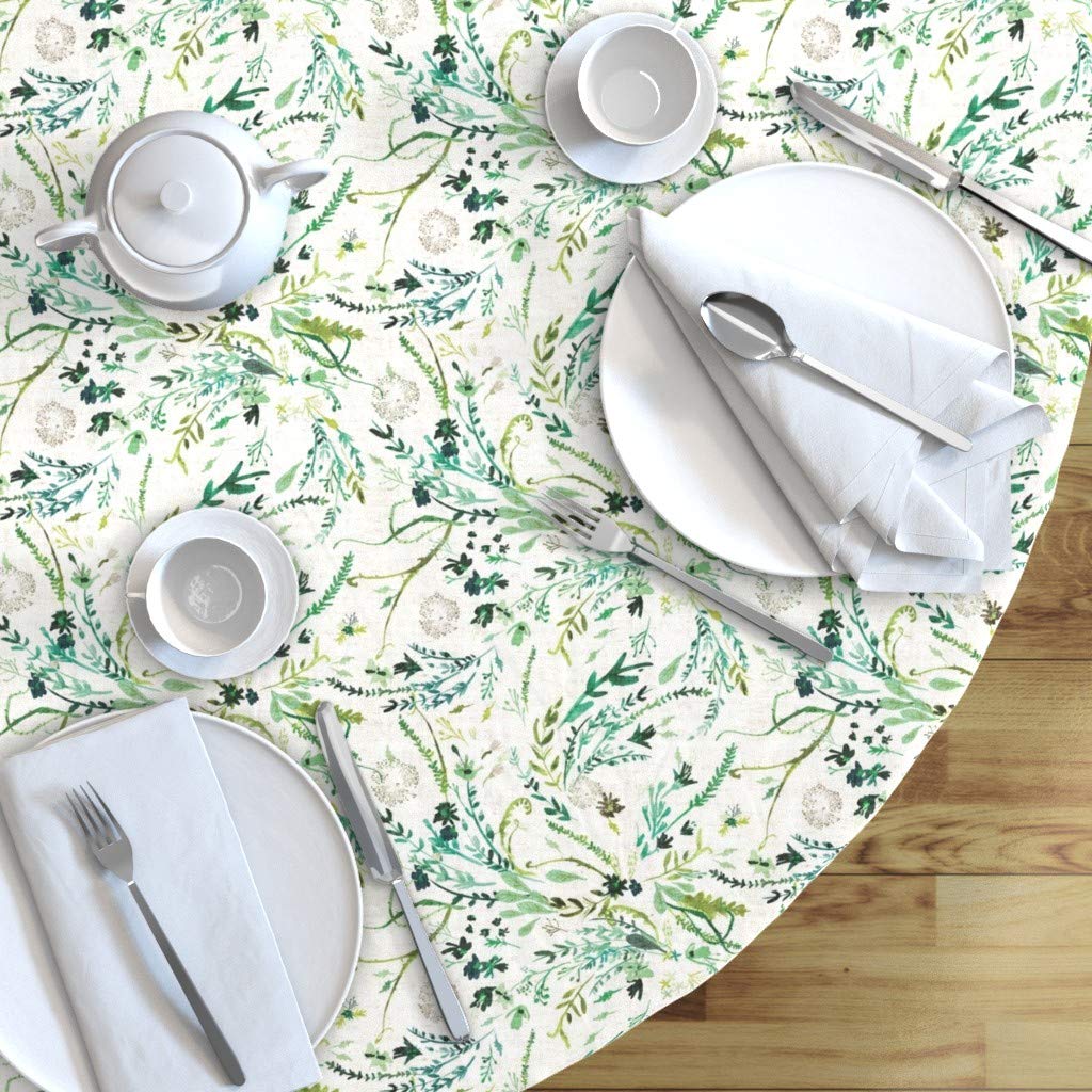 Custom Printed Cotton Sateen Tablecloth 70