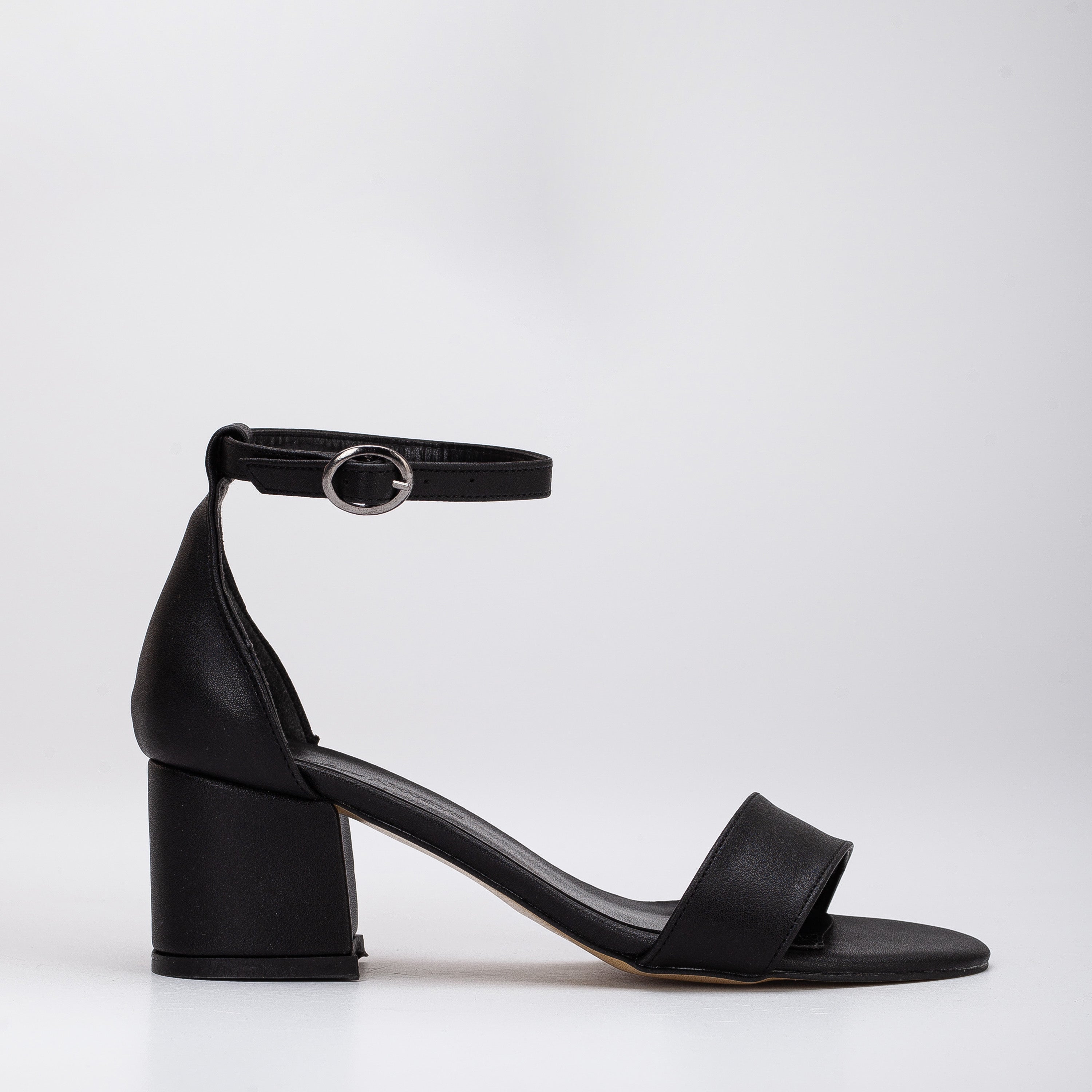 Iva Black Low Heel Sandals for Women - Comfortable Summer Casual Shoes for Walking, Beach, and Outdoor Activities