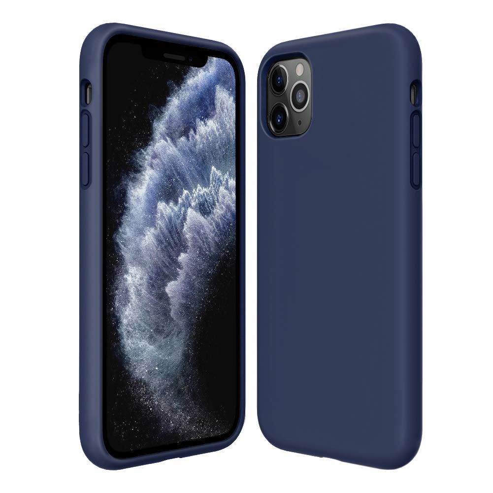 Kocuos iPhone 11 Pro Max Case 6.5 inch - Shockproof Liquid Silicone Cover with Anti-Scratch & Anti-Fingerprint Protection, Soft Microfiber Liner for iPhone 11 Pro Max - Navy Blue | Perfect for Daily Use, Travel & Outdoor Activities