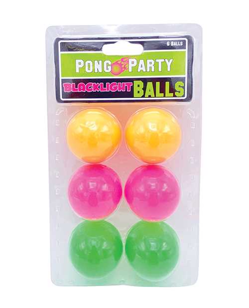 Glow in the Dark Ping Pong Balls - 6 Pack Multicolor Set for Blacklight Parties, UV Neon Games & Nighttime Fun