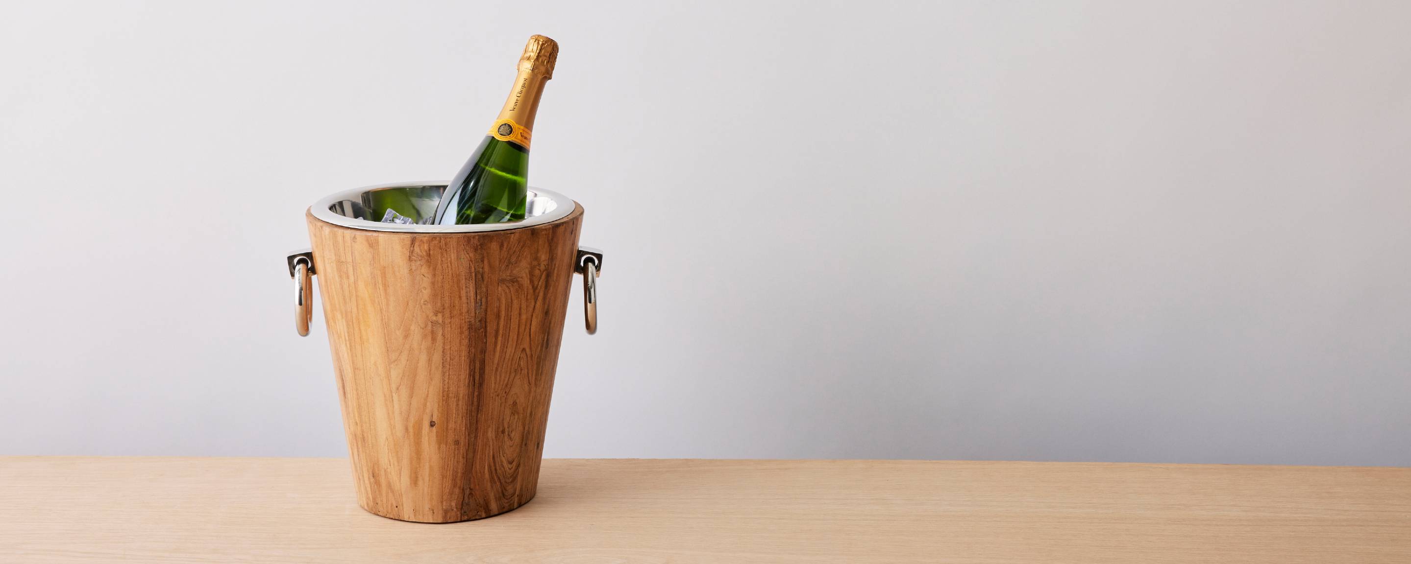 Hampton Champagne Bucket - Elegant Stainless Steel Ice Bucket for Wine & Champagne - Perfect for Weddings, Parties & Home Entertaining