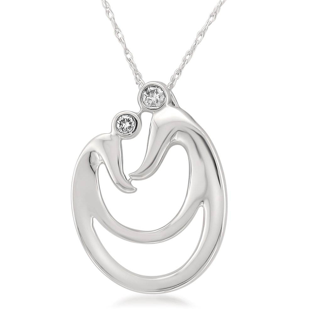 1/6 to 3/4 Carat Natural Diamond Pendant Necklace - 14K White Gold Round Cut Diamond Jewelry for Women (H-I, I2-I3 / I-J, I1-I2) | Valentine's Day Gift, Anniversary Present, Birthday Jewelry for Her | Perfect for Weddings, Date Nights & Special Occasions