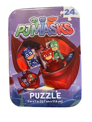 PJ Masks Kids Jigsaw Puzzle in Collectible Tin with Stickers - Fun Learning Activity