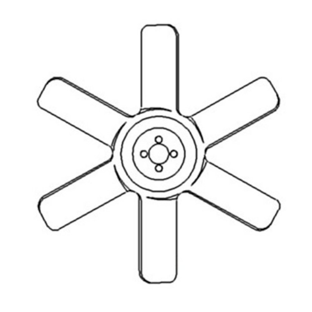 6 Blade Replacement Fan - Part No. A-15725-74110 - High Performance Cooling Fan for HVAC Systems, Industrial Equipment & Home Appliances