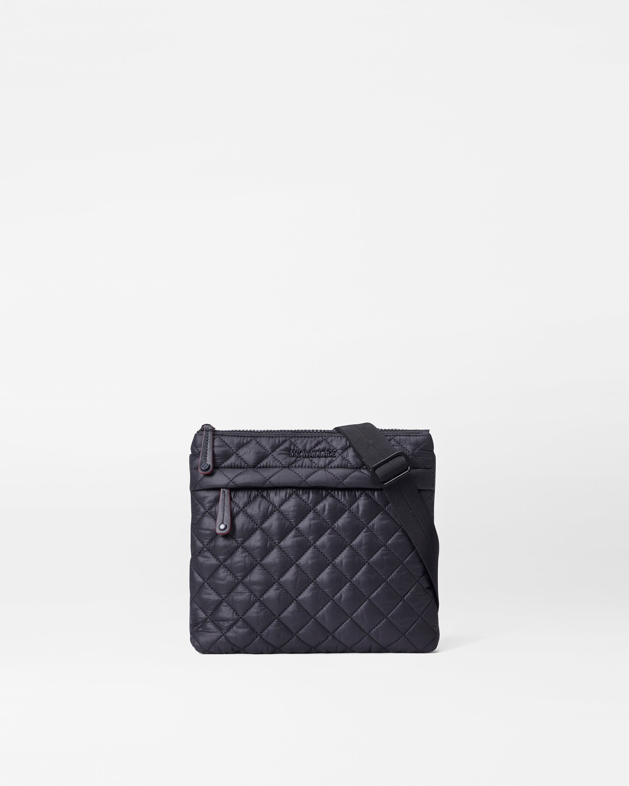 Black Metro Flat Crossbody Bag for Women - Stylish & Lightweight Everyday Purse - Perfect for Work, Travel & Shopping
