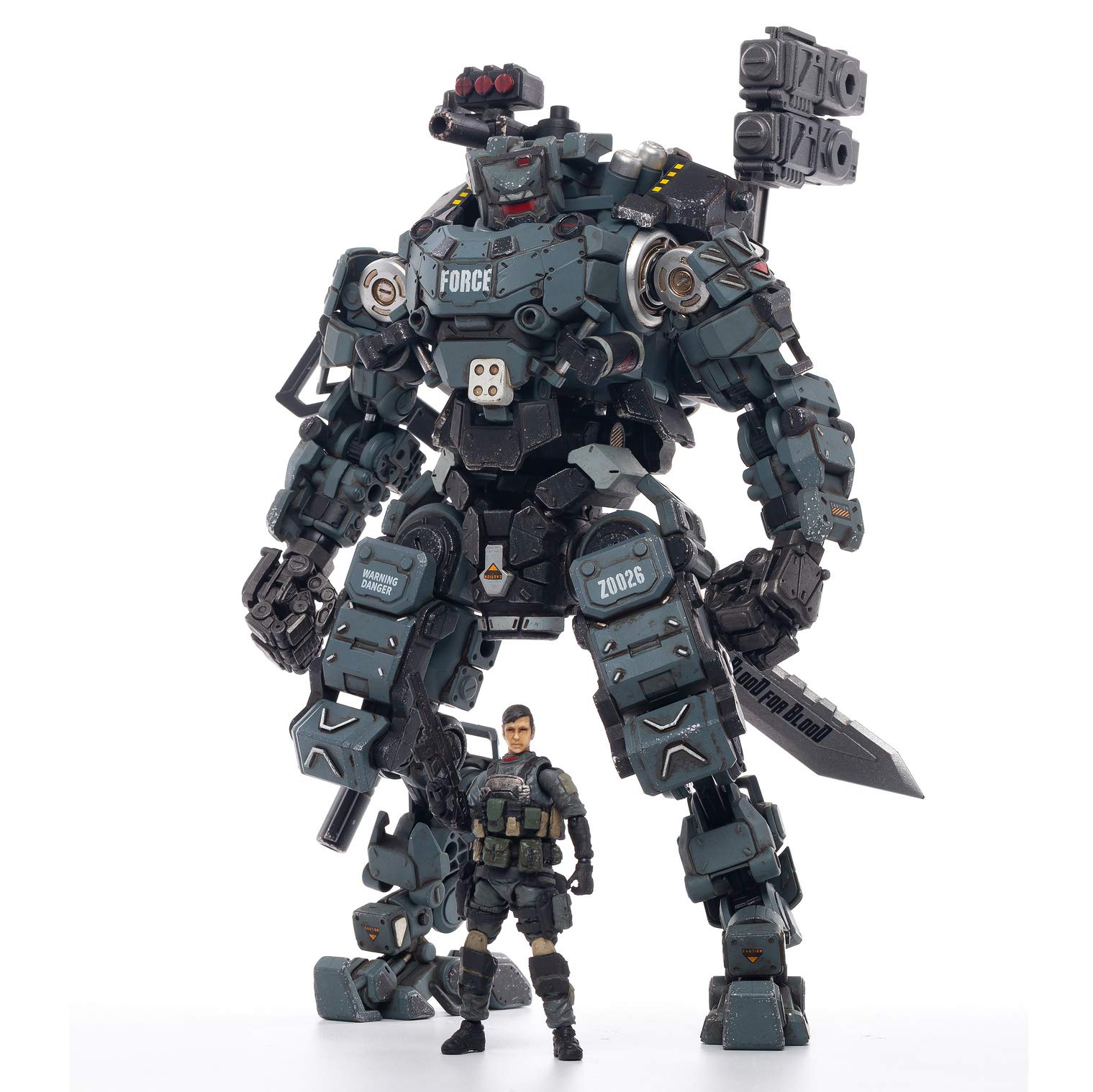 JoyToy 1/25 Scale Steel Bone Mecha Armor Anime Action Figure - Modern Military Collectible Model Toy for Display & Gifts | Perfect for Anime Fans, Collectors & Home Decor