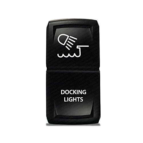 CH4X4 Marine Rocker Switch V2 with Docking Lights Symbol - Waterproof Boat Switch Panel for Marine, RV & Off-Road Vehicles | Perfect for Navigation Lights, Docking & Night Boating