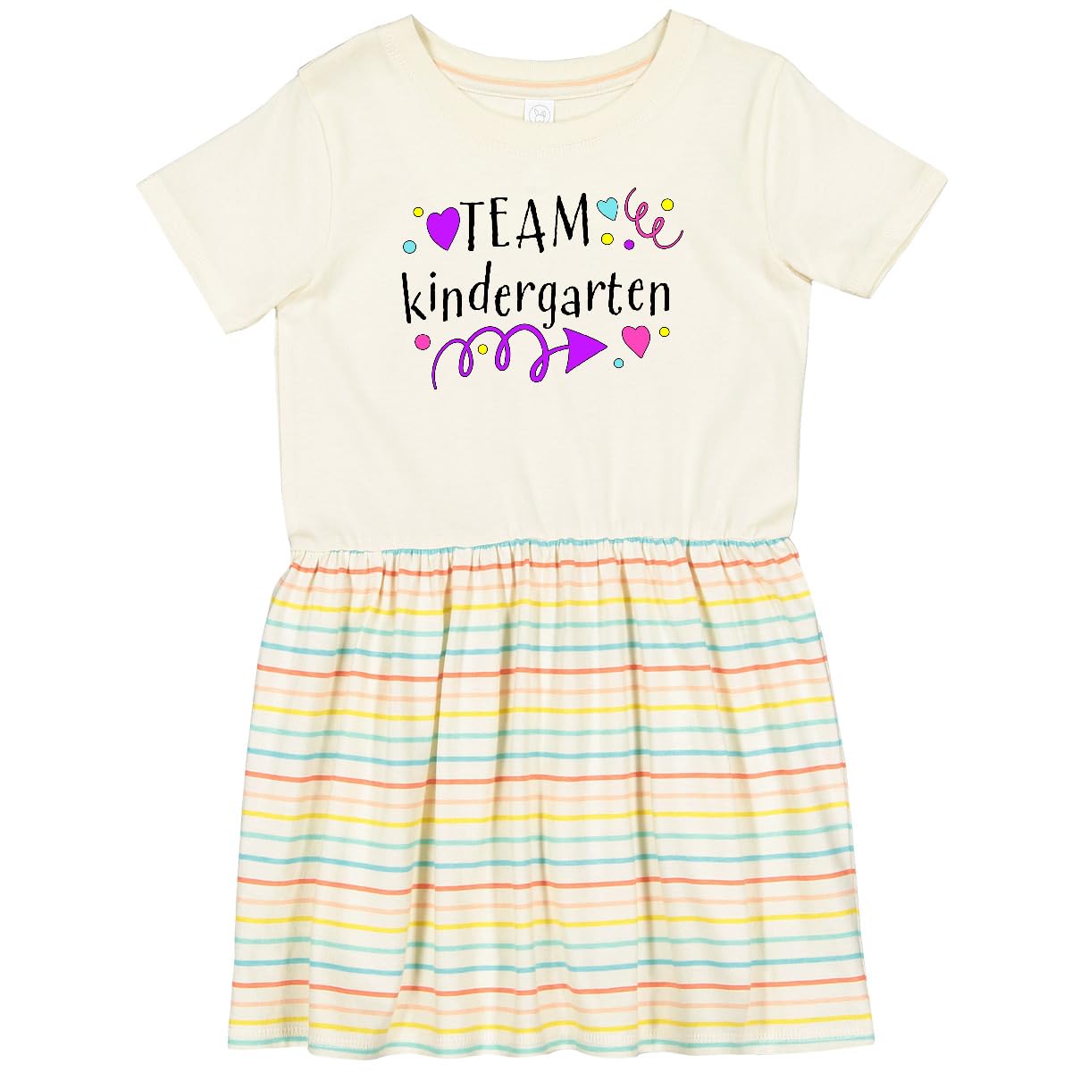 Inktastic Team Kindergarten Toddler Dress - Cute & Comfortable Girls' Teacher Apparel for School, Daycare & Playtime | Perfect for Classroom Activities, First Day of School & Special Occasions