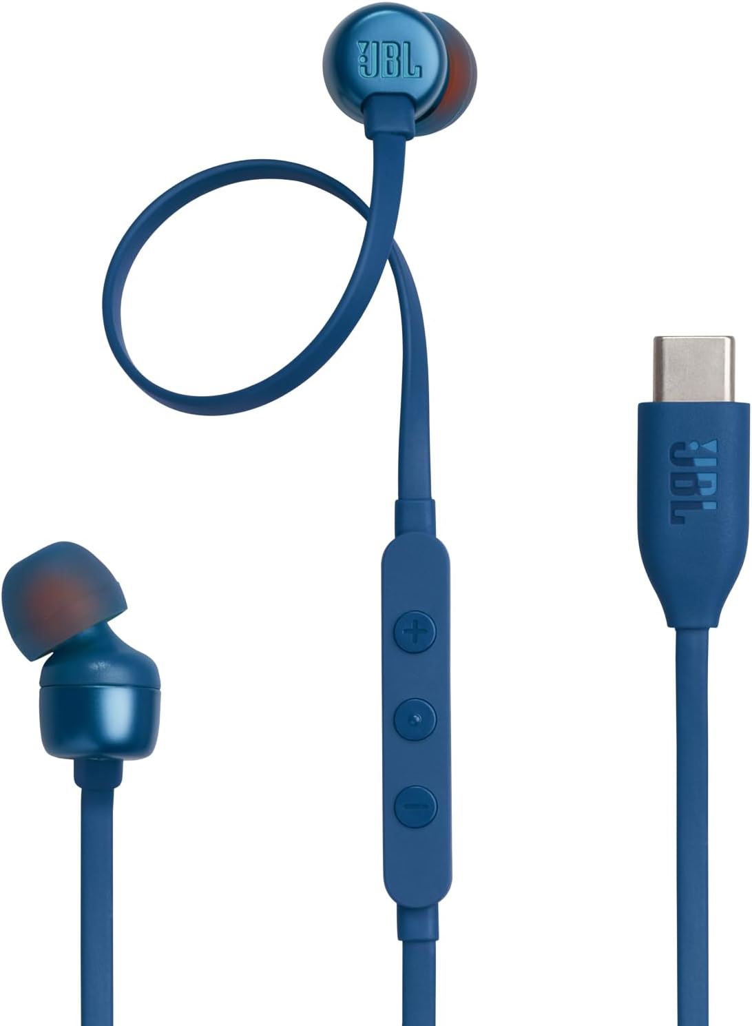 JBL Harman Tune 310C USB-C Wired Earbuds with Mic - Blue (JBLT310CBLU) | Noise Isolating In-Ear Headphones for Music, Gaming & Calls | Perfect for Commuting, Workouts & Travel