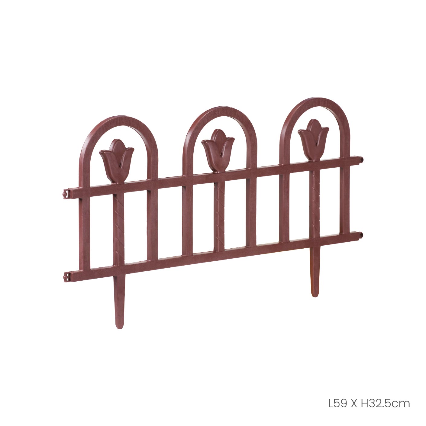 6-Pack Garden Fence Panels - Durable Outdoor Decorative Border for Flower Beds, Lawns & Landscaping (Model GP 283) - Perfect for Yard Protection & Garden Design