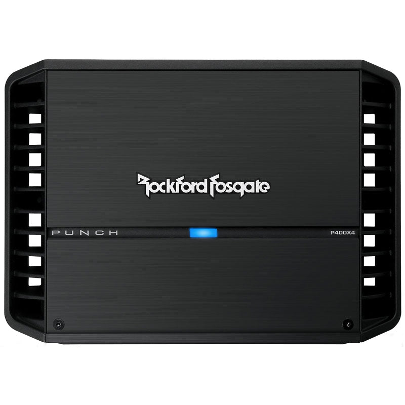 Rockford Fosgate P400X4 400W 4-Channel Car Amplifier - High Power Audio Amp for Car Stereo System, Home Theater & Marine Use