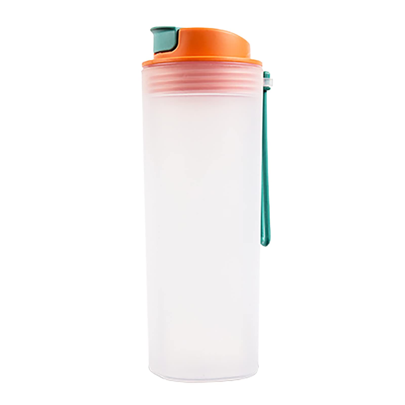 550ML Single Layer Plastic Shaker Cup for Protein Powder, Sports & Fitness - Teal Reusable Water Bottle for Gym, Workouts & Outdoor Activities