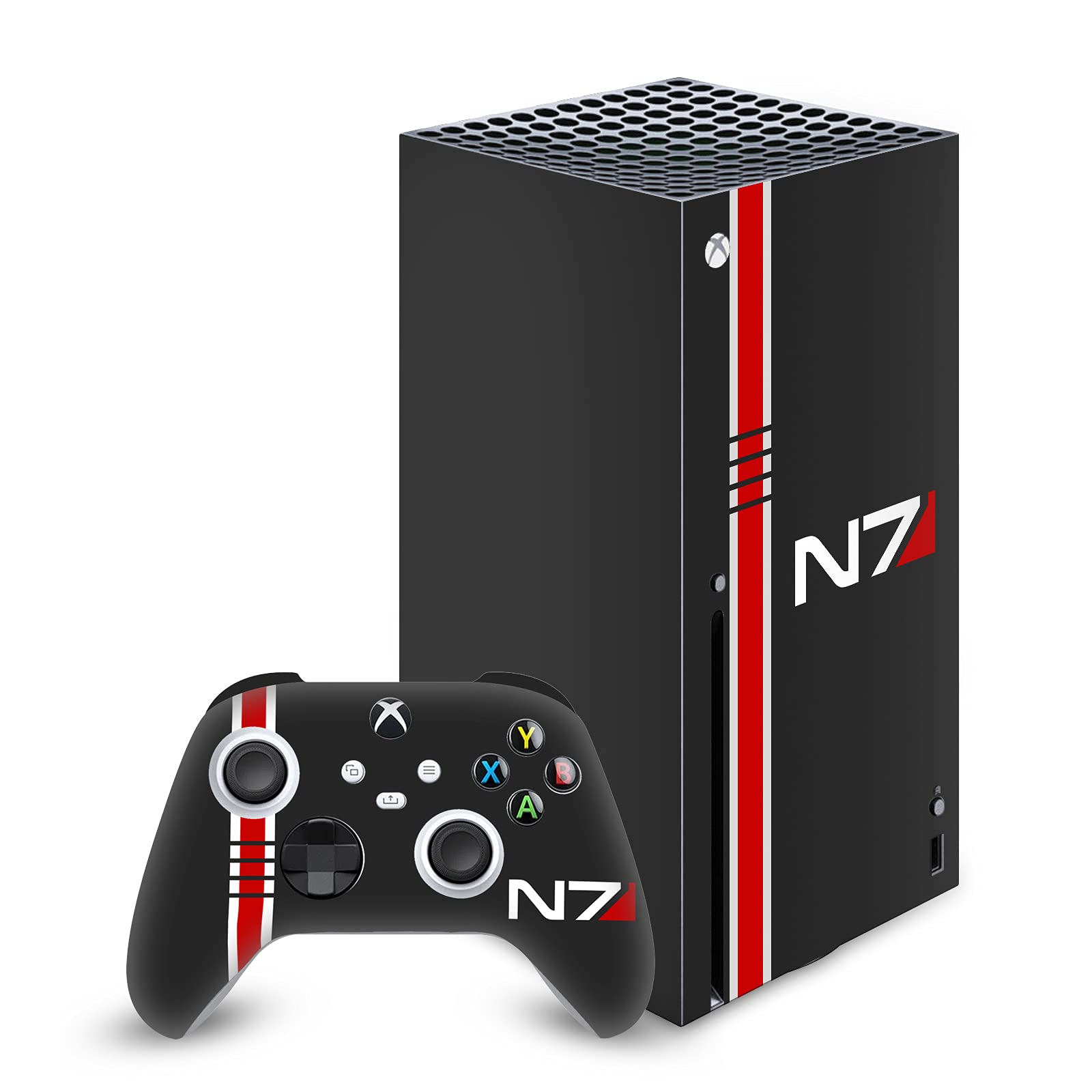 Official EA Bioware Mass Effect N7 Logo Legendary Vinyl Sticker for Xbox Series X Console & Controller - Gaming Skin Decal | Perfect for Gaming Setups & Collector Displays