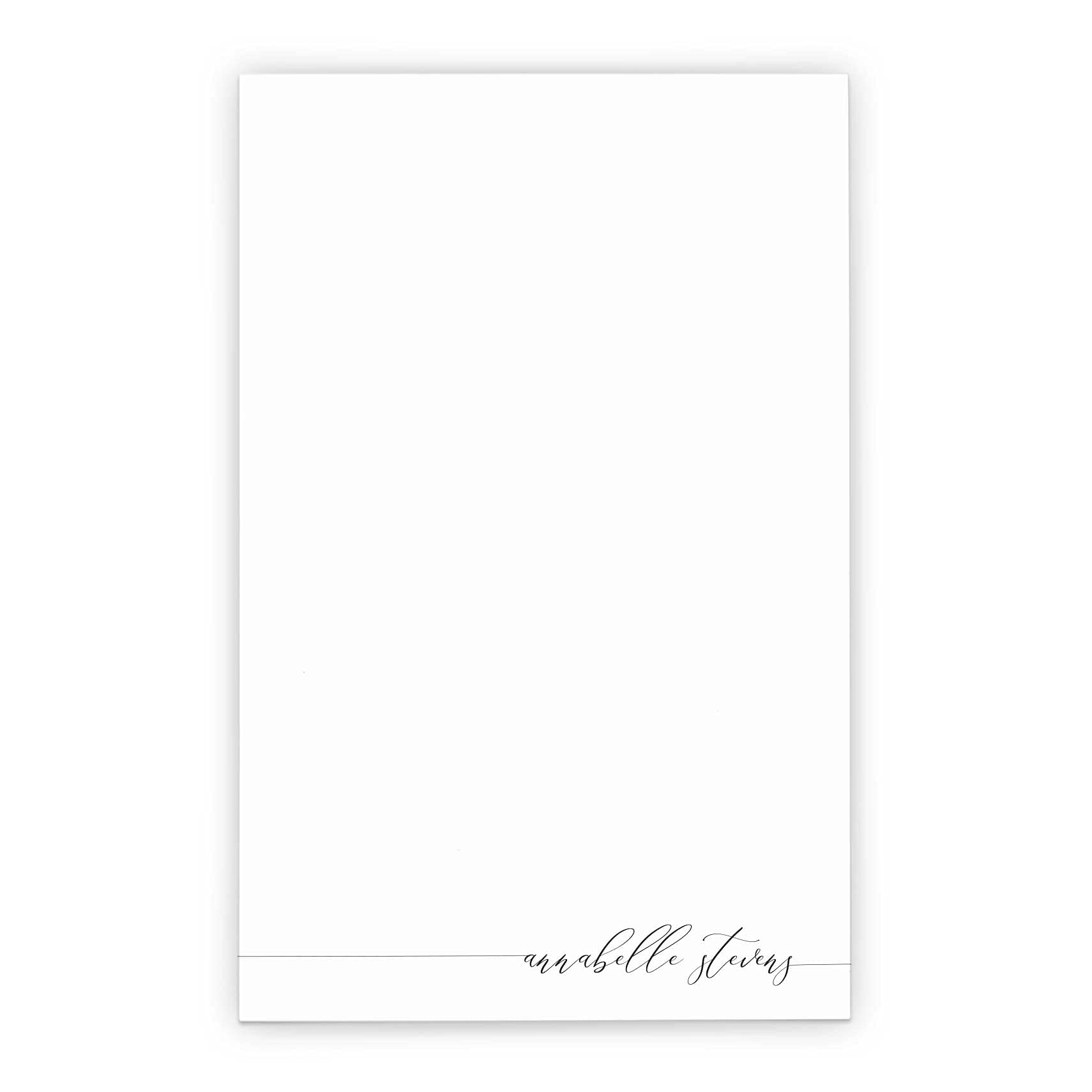 Personalized Notepads for Women - Elegant Simple Script Writing Paper, 5.5x8.5 Inches, 50 Sheets - Perfect for Journaling, Letter Writing & Office Notes