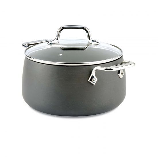 Ha1 4 Quart Stainless Steel Stock Pot with Lid - Large Cooking Pot for Soups, Stews, Pasta & Canning - Perfect for Home Kitchen & Commercial Use