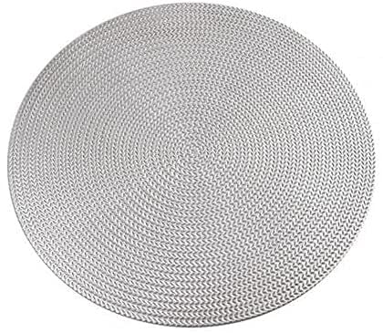 Livronic 4-Piece Nordic Style PVC Heat-Resistant Placemats - Eco-Friendly, Anti-Scald Table Mats for Farmhouse Kitchen Decor, 38cm Round - Perfect for Dining, Hot Dishes & Home Decoration