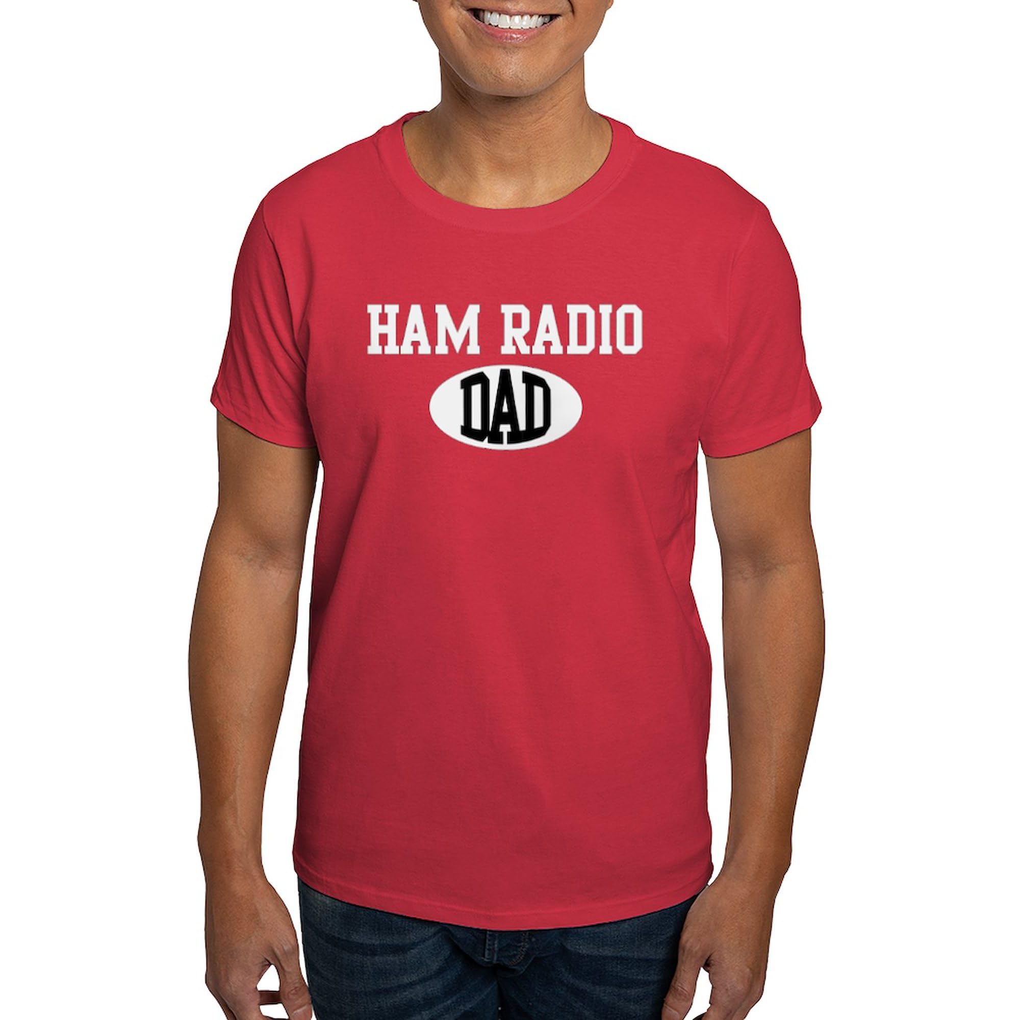Ham Radio Dad Dark T-Shirt for Men - 100% Cotton Classic Graphic Tee | Perfect for Father's Day Gifts, Radio Enthusiasts & Casual Wear