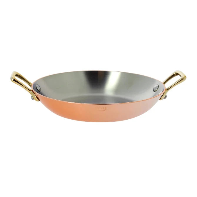 Elegant Inocuivre Round Serving Dish with Brass Handles - Perfect for Dinner Parties, Cheese Platters & Home Decor