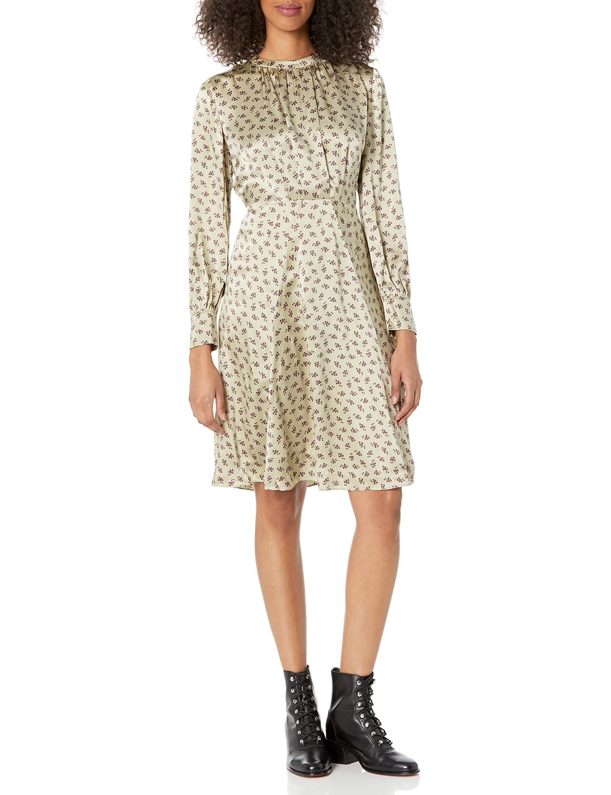 Rebecca Taylor Women's Sage Fleur Dress - Floral Print A-Line Midi Dress for Spring & Summer, Perfect for Weddings, Parties & Office Wear