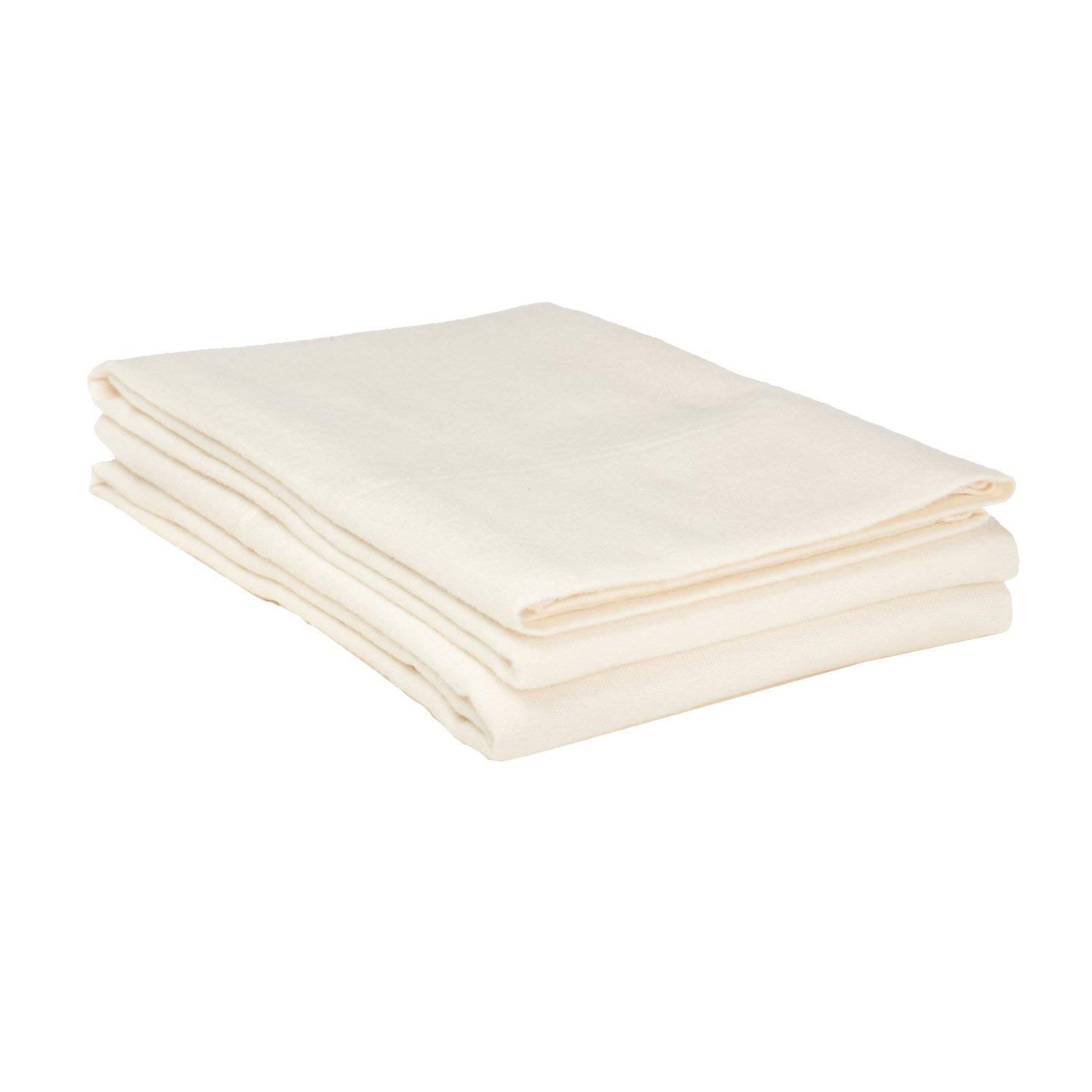 Premium Egyptian Cotton Flannel Pillowcases - King Size, Solid Ivory with Paisley Design for Luxury Bedding & Cozy Winter Nights