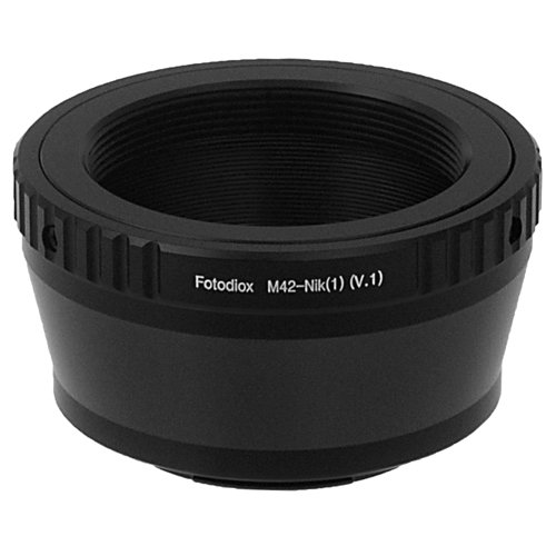 Fotodiox M42 to Nikon 1 Lens Mount Adapter - Compatible with Nikon V1, J1 Mirrorless Cameras & Pentax Takumar/Zeiss Lenses - 42mm Screw Mount for DSLR Photography, Travel & Vlogging