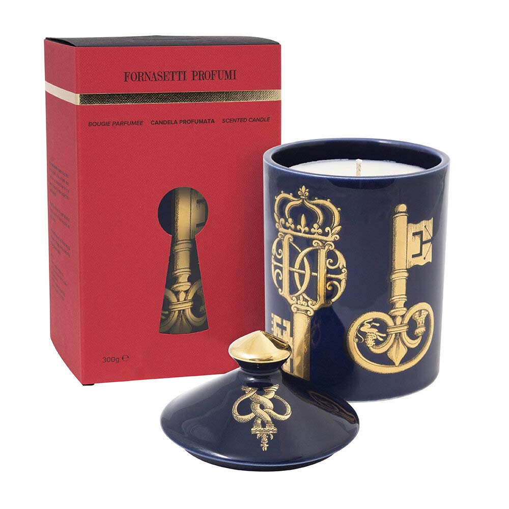Fornasetti Chiavi Scented Candle 300g - Luxury Home Decor Scented Soy Wax Candle for Living Room, Bedroom & Bathroom - Perfect for Relaxation, Gifts & Aromatherapy