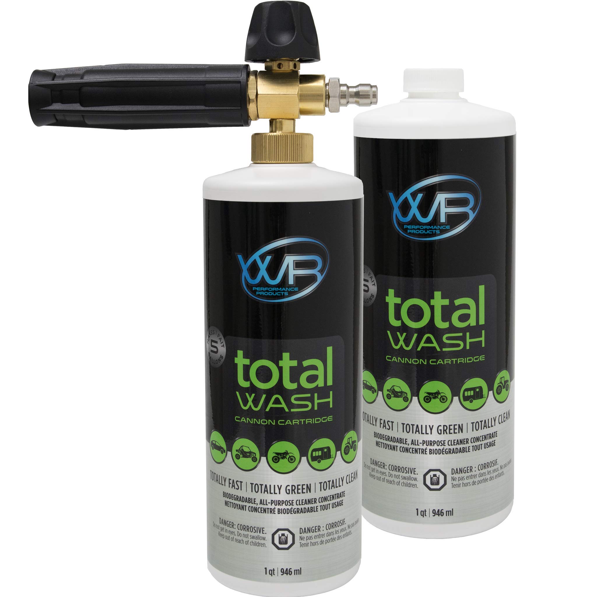 WR Performance Products Genuine Total Wash Cannon Kit - WRTW0004 | High-Pressure Car Wash Gun for Detailing, RVs & Outdoor Cleaning | Perfect for Home Garage & Professional Auto Detailing