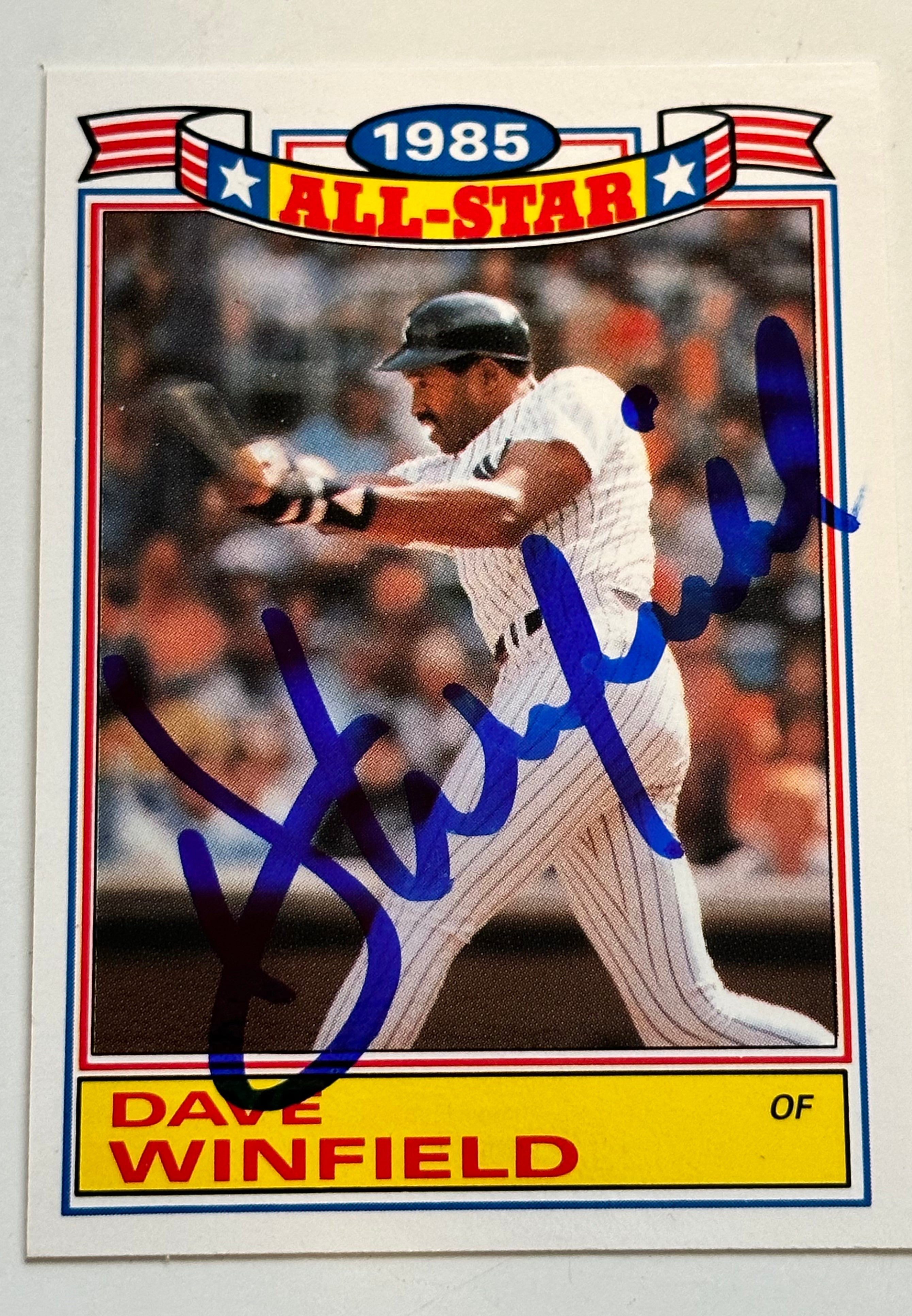 Dave Winfield Autographed All-Star Baseball Card with COA - Authentic Hand-Signed Collectible for Sports Memorabilia Fans & MLB Enthusiasts - Perfect for Display, Framing, or Investment