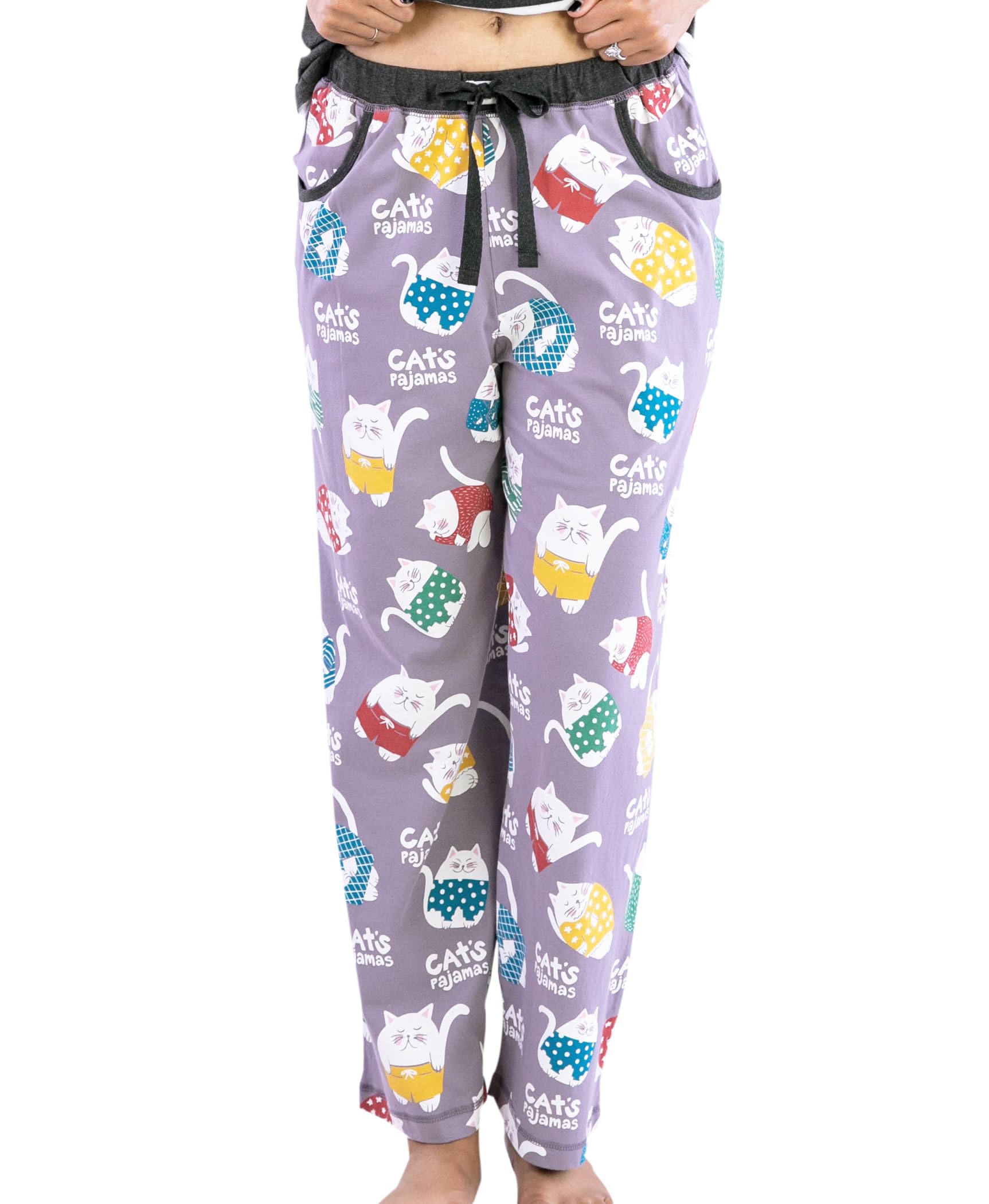 Cozy Women's Pajama Set - Cute Cat & Dog Print Sleepwear Pants for Women | Soft & Comfortable Loungewear for Relaxing at Home, Sleepovers & Cozy Nights