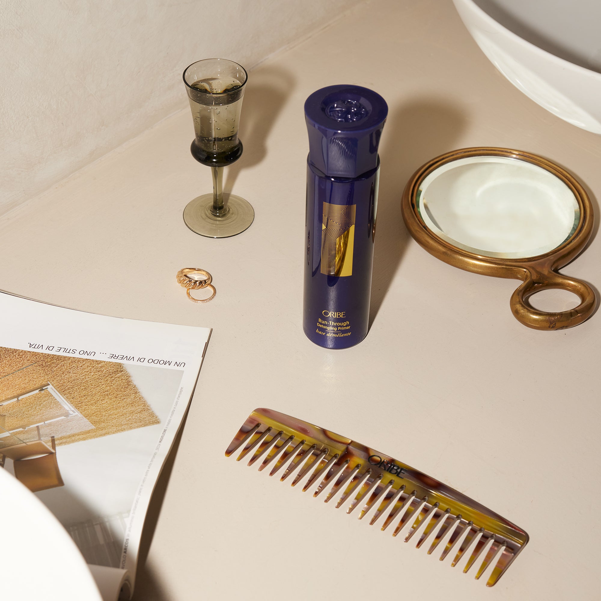 Italian Resin Wide Tooth Comb for Detangling Wet & Dry Hair - Gentle Styling for Men & Women - Perfect for Home, Salon & Travel Use