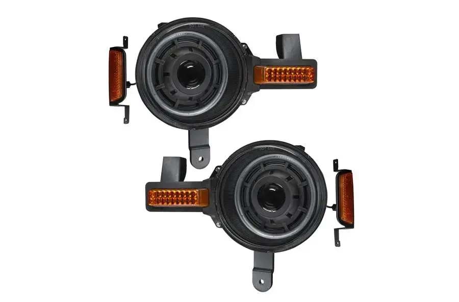 2021-2023 Ford Bronco Oracle Oculus Amber Bi-LED Projector Headlights - High-Performance Off-Road Lighting for Adventure & Night Driving
