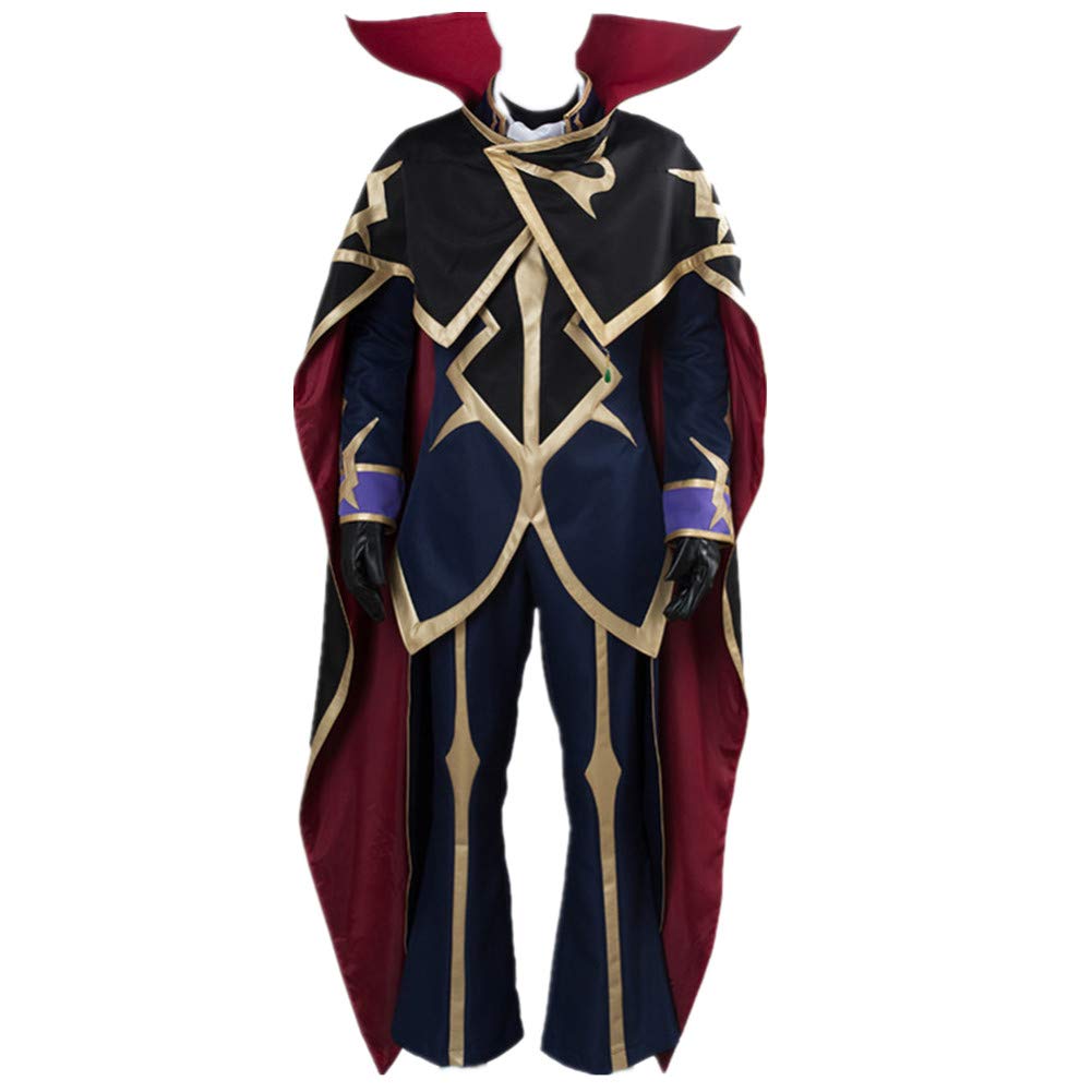 Code Geass Lelouch Lamperouge Cosplay Costume - Zero Cloak Uniform Suit for Adults | Halloween, Anime Convention & Carnival Cosplay Outfit