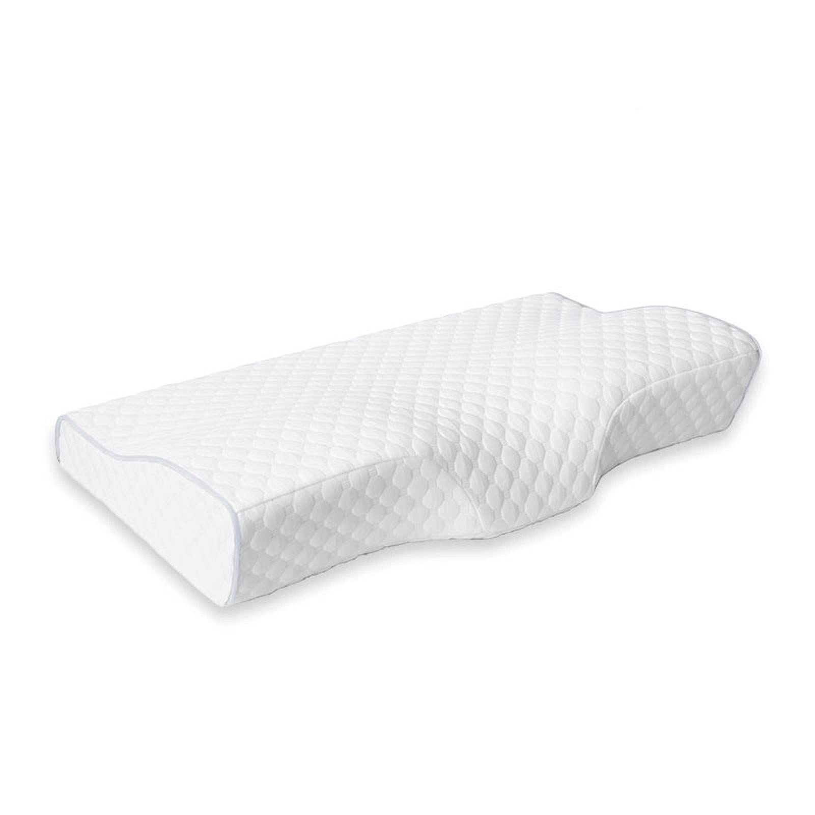 RenminRoad Contour Memory Foam Pillow for Neck Pain Relief - Adjustable Ergonomic Cervical Support Pillow for Side, Back & Stomach Sleepers - Orthopedic Neck Pillow (64x34cm) - Perfect for Home, Office & Travel Use