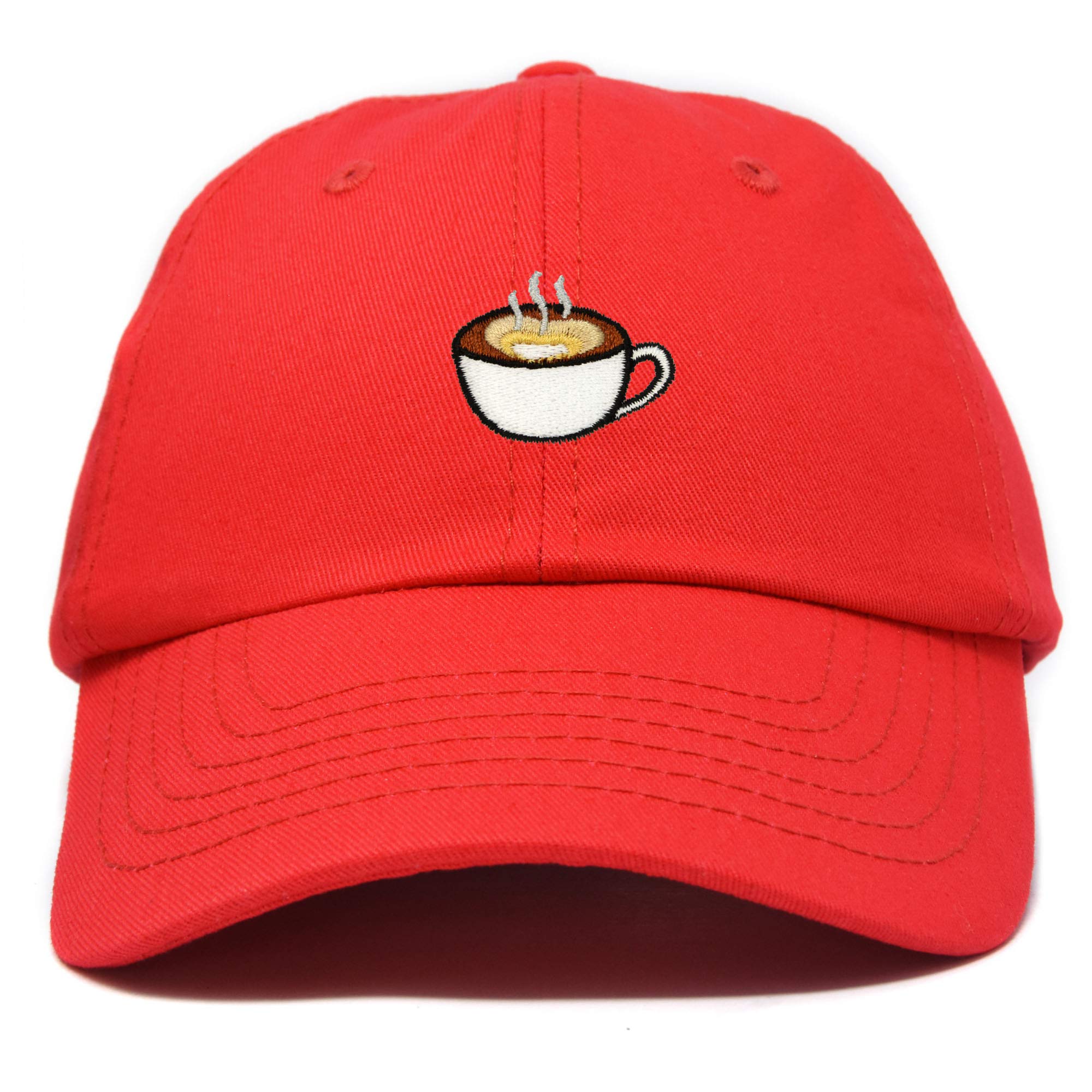 DALIX Women's Baseball Cap with Coffee Cup Design - Stylish Cappuccino Hat for Coffee Lovers - Perfect for Baristas, Cafes, and Everyday Wear