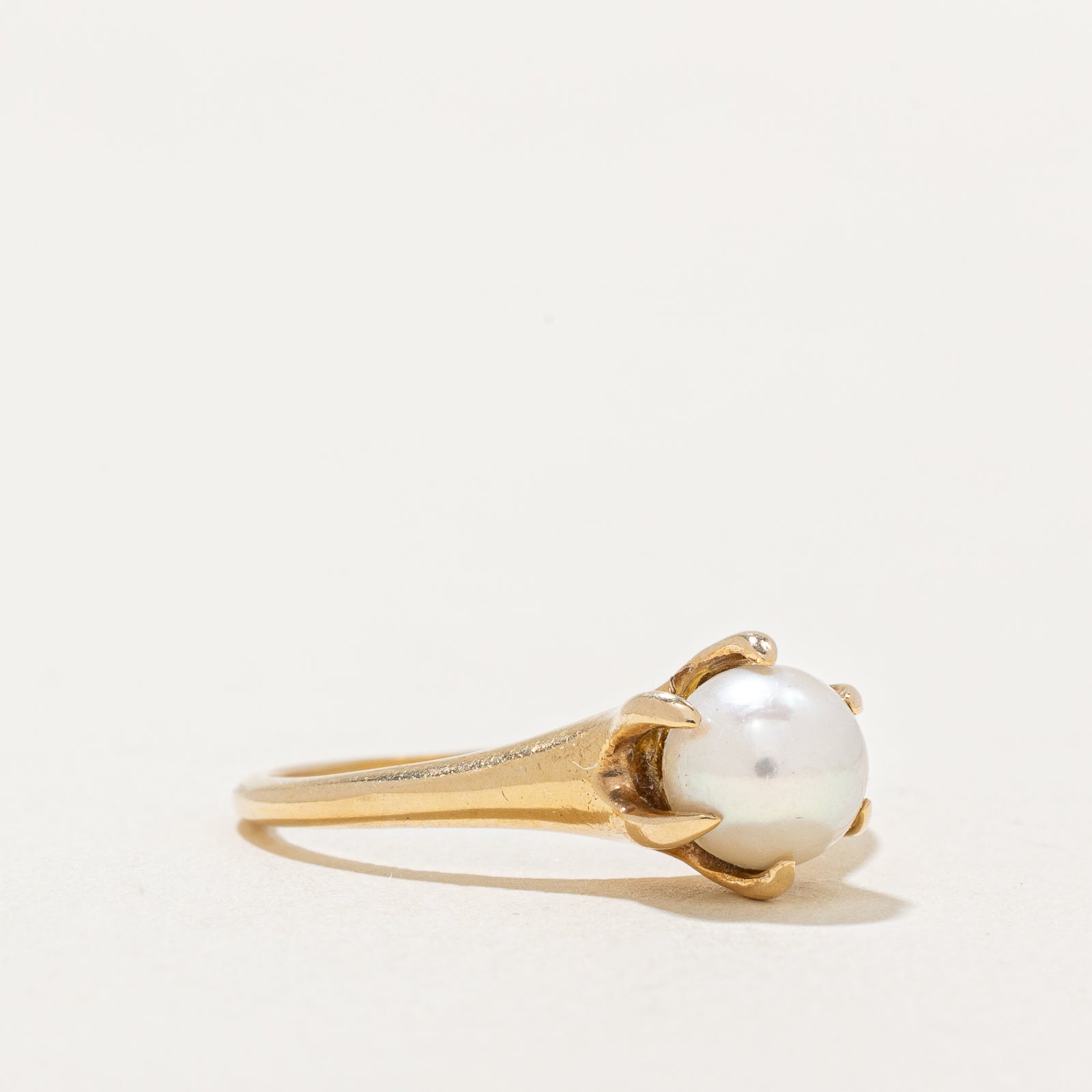 Pearl Claw Set Cocktail Ring for Women - Size 6.75 - Elegant Statement Jewelry for Parties, Weddings & Special Occasions