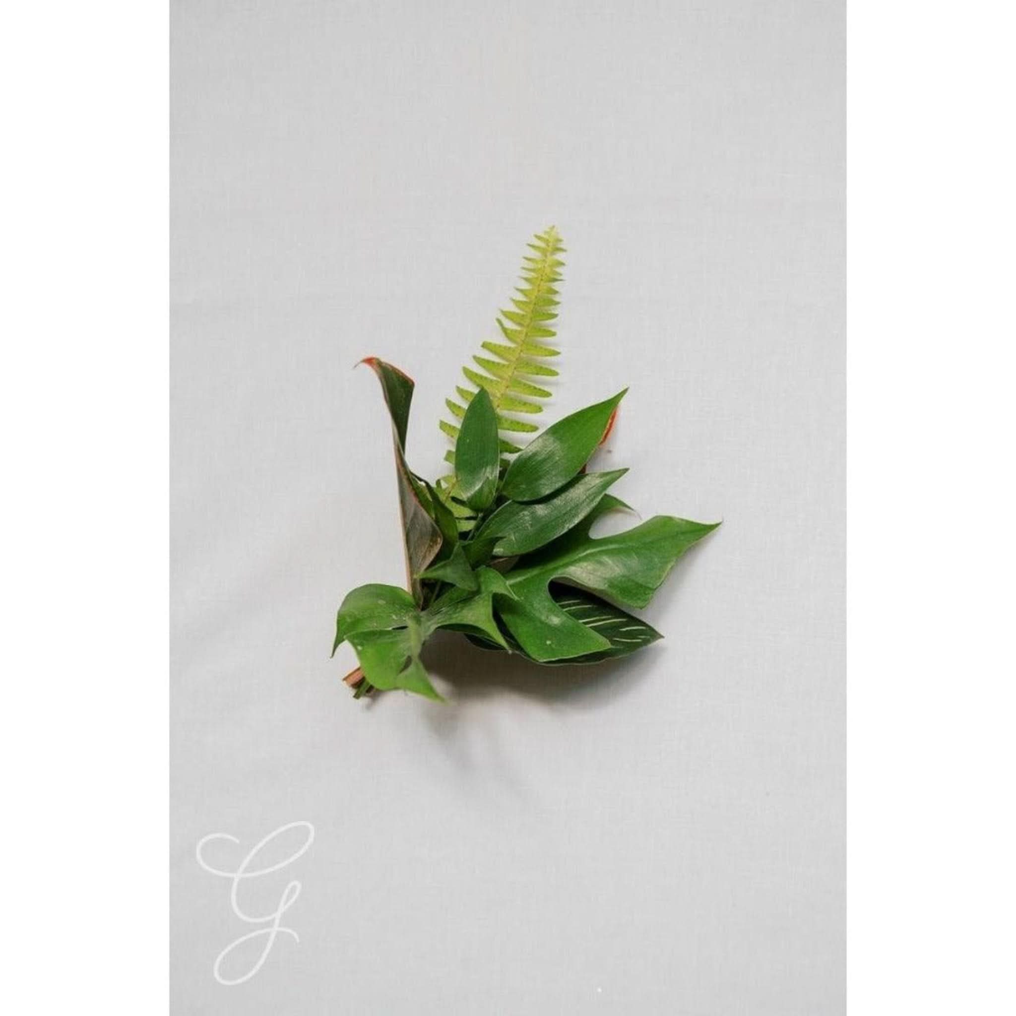 Elegant Green Monochrome Corsage Boutonniere for Weddings, Prom, and Formal Events - Handmade Floral Pin for Suits and Dresses