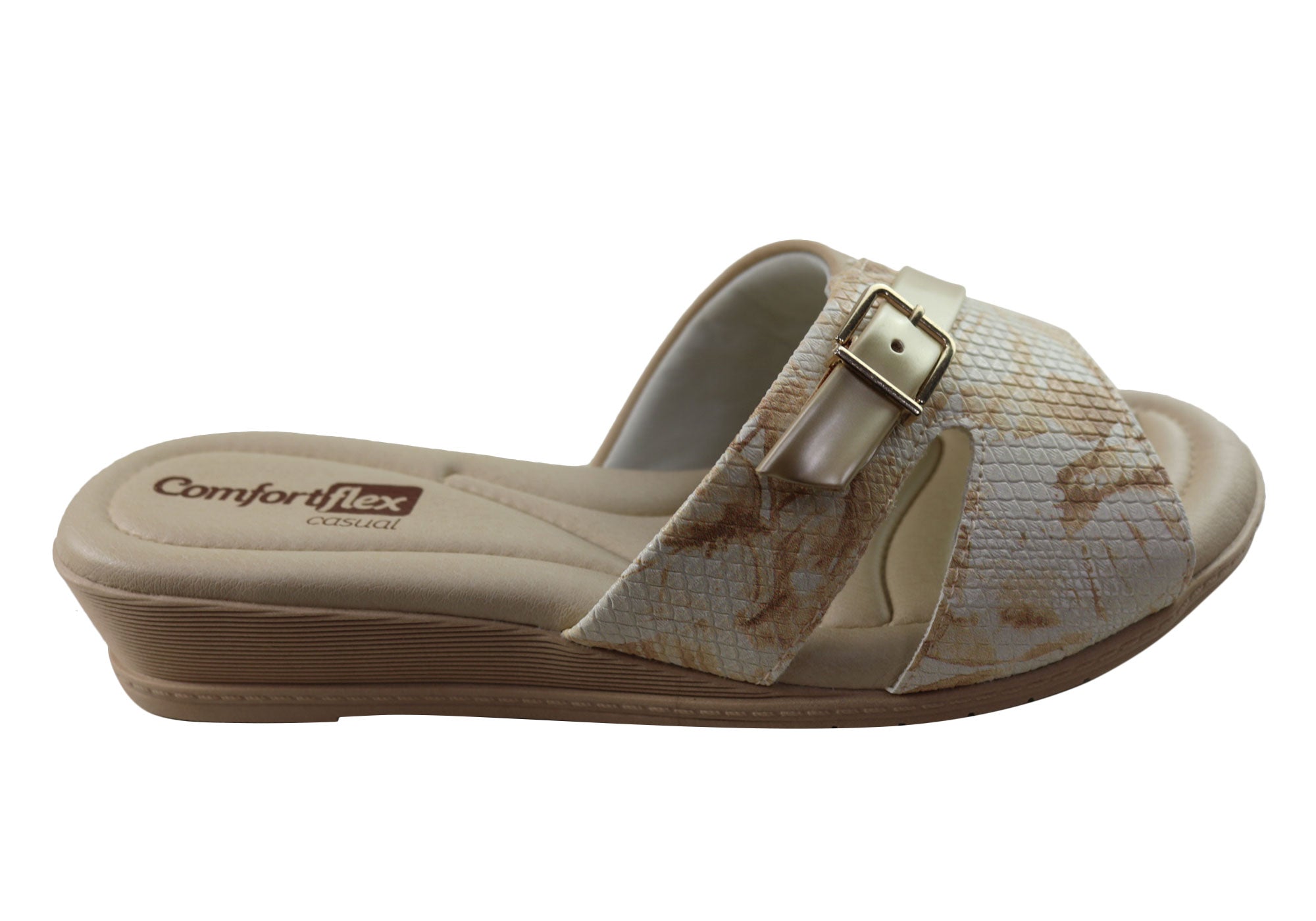 Comfortflex Rosie Women's Comfort Wedge Slides Sandals - Handmade in Brazil - Perfect for Beach, Pool & Summer Vacations