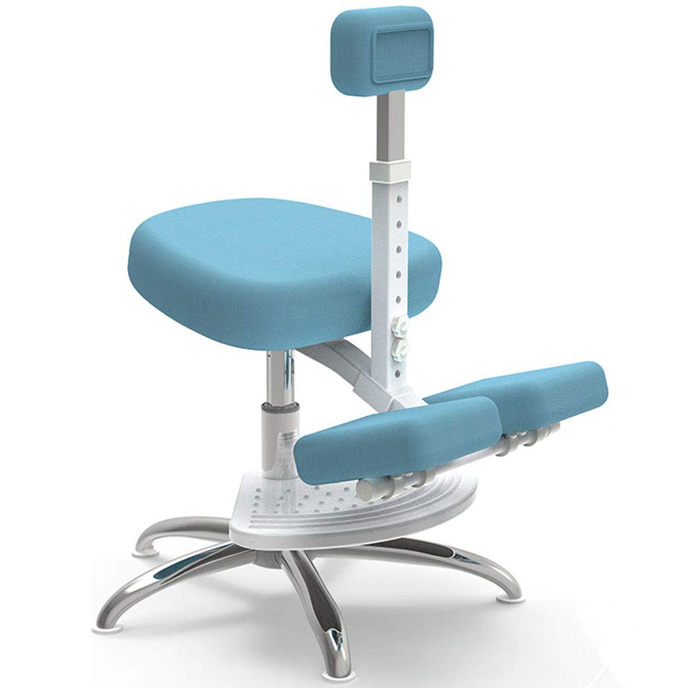 BINLY Aocay Adjustable Kneeling Chair - Ergonomic Posture Stool with 8 Height Settings & Chest Support - Orthopedic Study Chair for Kids & Adults - Perfect for Home Office, Reading, and Back Pain Relief