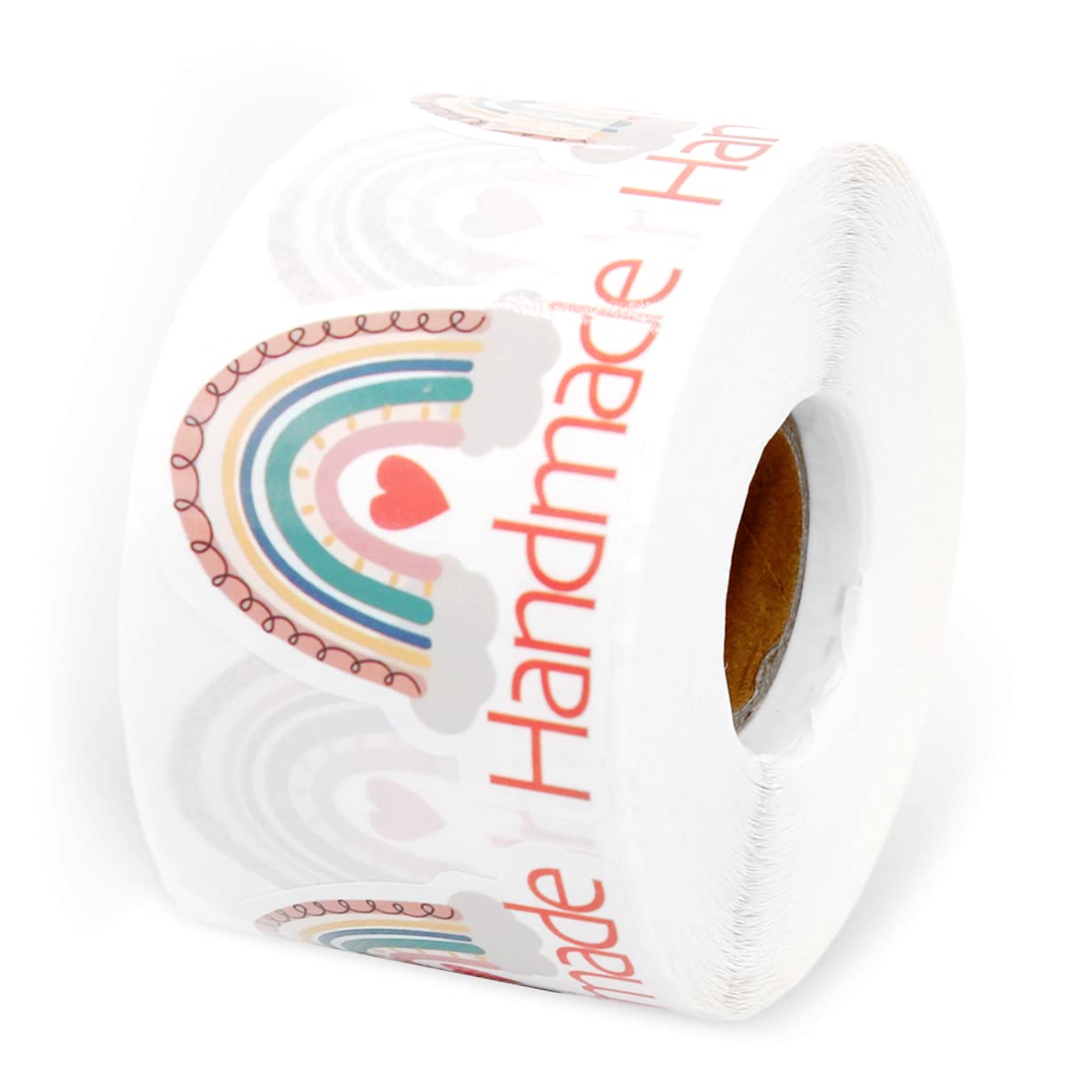 Handmade Rainbow Stickers 500 Labels - Small Business & Envelope Decoration for Online Retailers