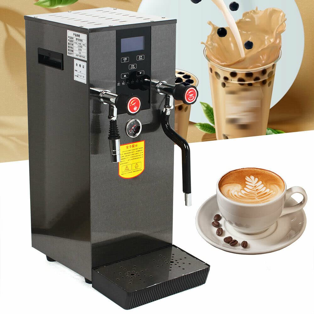 2500W Commercial Electric Water Boiler & Steam Machine for Espresso Coffee, Milk Foaming & Hot Drinks - Professional Cafe & Restaurant Equipment for Baristas & Beverage Preparation