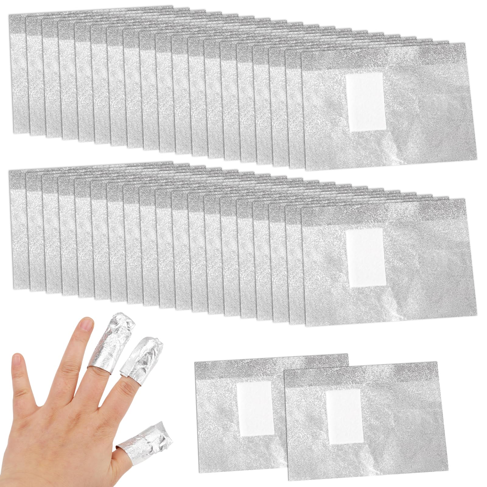 100 Pcs Foil Nail Wraps with Pre-attached Lint-Free Cotton Pads | Soak Off Gel & Nail Polish Remover Wraps | Professional Manicure & Pedicure Salon Supplies | Perfect for At-Home Nail Care & DIY Nail Art