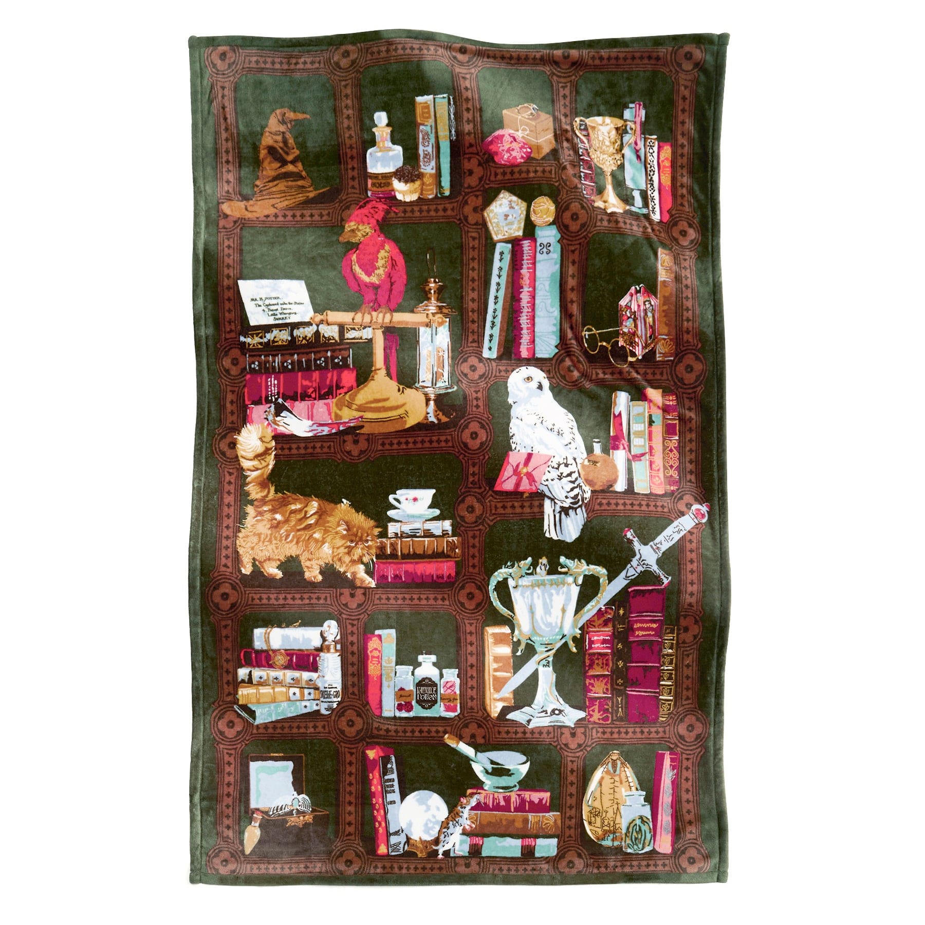 Harry Potter™ Plush Fleece Throw Blanket - Soft & Cozy Hogwarts House Themed Blanket for Movie Nights, Dorm Room Decor, and Gift Giving