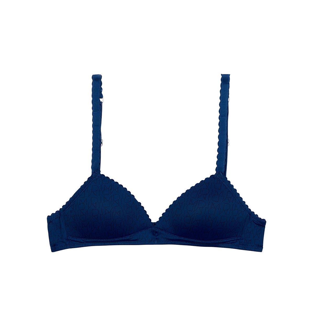 Women's Triangle Bralette with Padded Cups - Denim Blue Soft Touch for Comfort & Support | Perfect for Everyday Wear, Yoga, and Casual Outfits