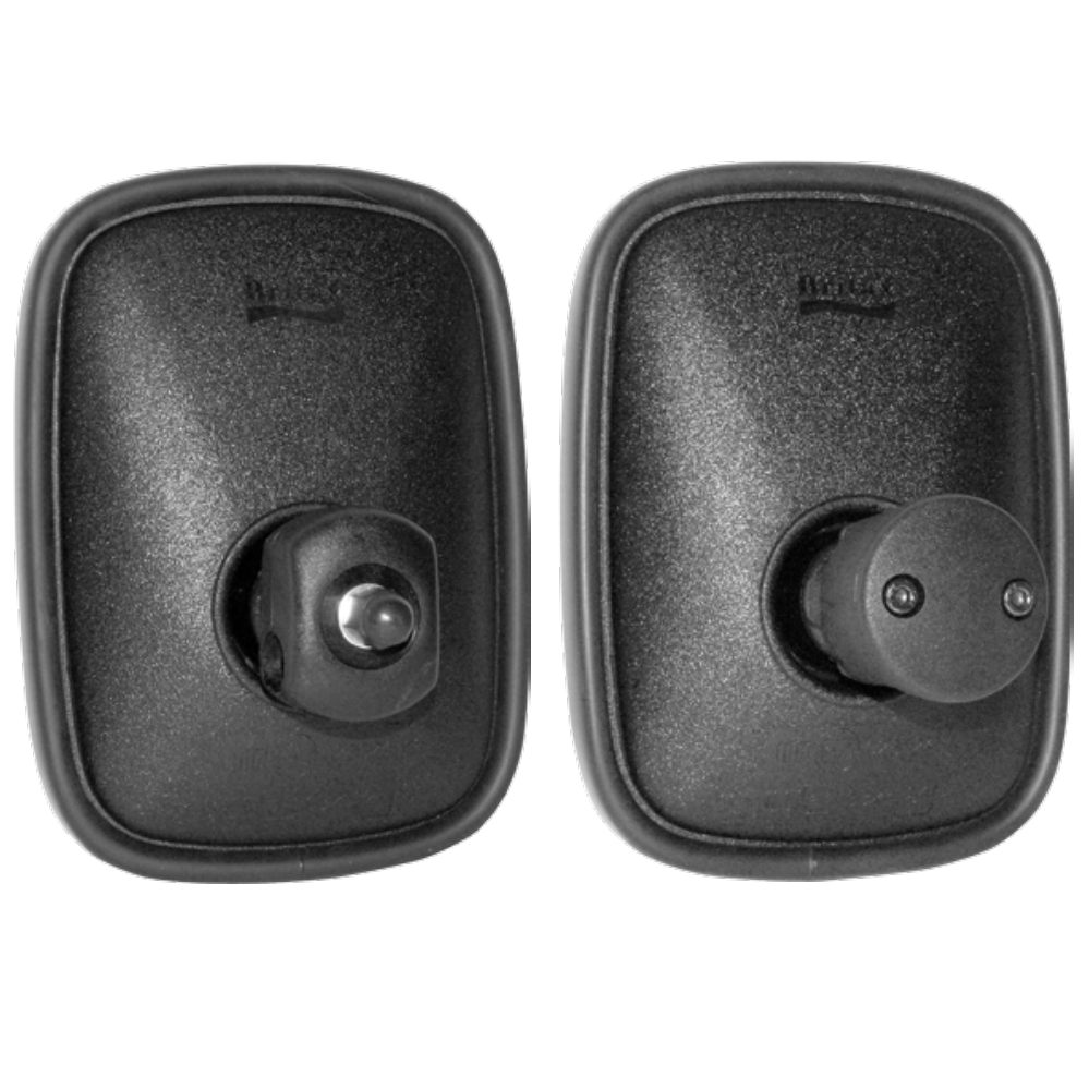 BRITAX Black ABS Mirror Heads - Universal Fit for Various Vehicles - Perfect for Trucks, SUVs, and Commercial Vehicles Replacement
