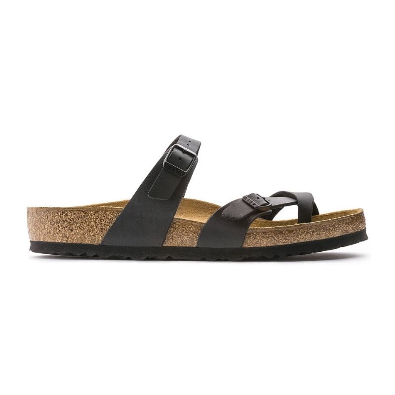 Women's Mayari Black Leather Sandals - Comfortable & Stylish for Summer, Beach, and Casual Wear