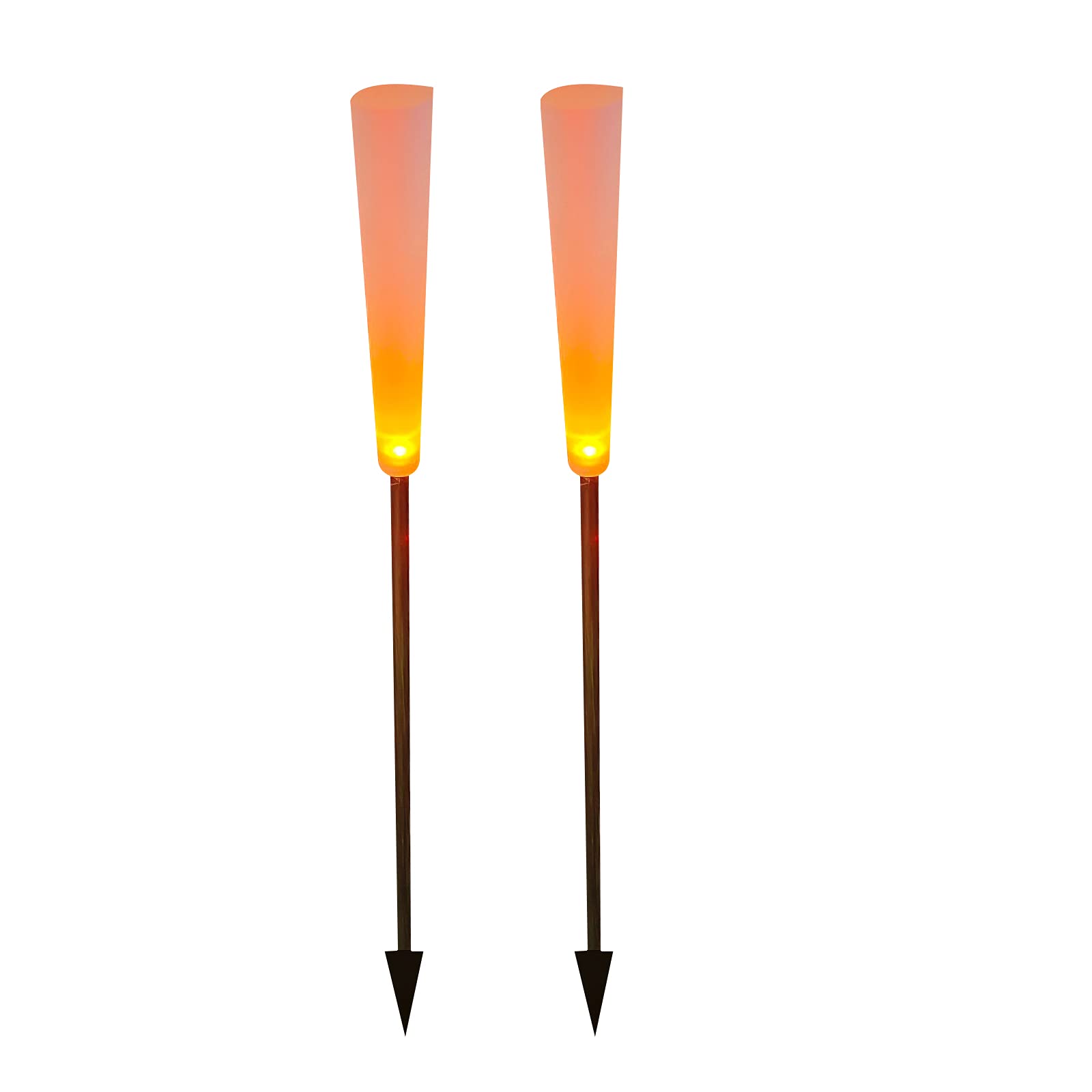 Solar Reed Lights 2 Pack - Solar Powered Acrylic Reed Candle LED Lights, Waterproof & Energy Saving Outdoor Decorative Lighting for Garden, Pathway, Courtyard, Patio - Warm White Glow (Perfect for Landscape Lighting, Backyard Decor, Walkway Illumination)